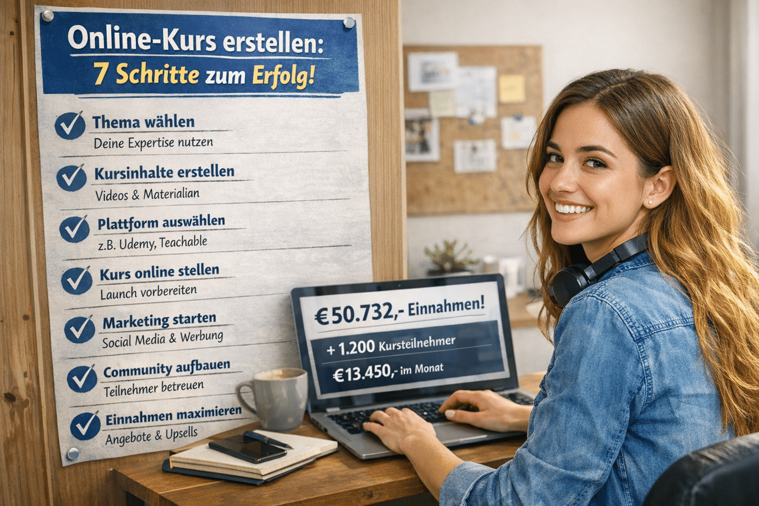 über 50 000 € mit Online Kurse verdienen