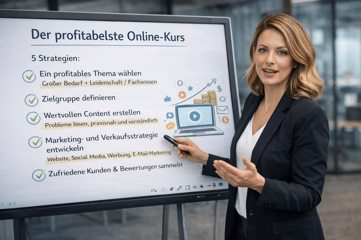 10 Themen für profitable online Kurse